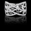 Round Cut Black & White Diamond Multi-Stone Prong-Set Fashion Cocktail Ring in White Gold - #CDFROC0447
