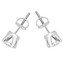 Round Cut Diamond Multi-Stone Cluster Pave Stud Earrings with Screwbacks in White Gold - #EAOT3249