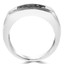 Princess Cut Diamond Multi-Stone Channel-Set Mens Wedding Band Ring in White Gold - #HR10095-W