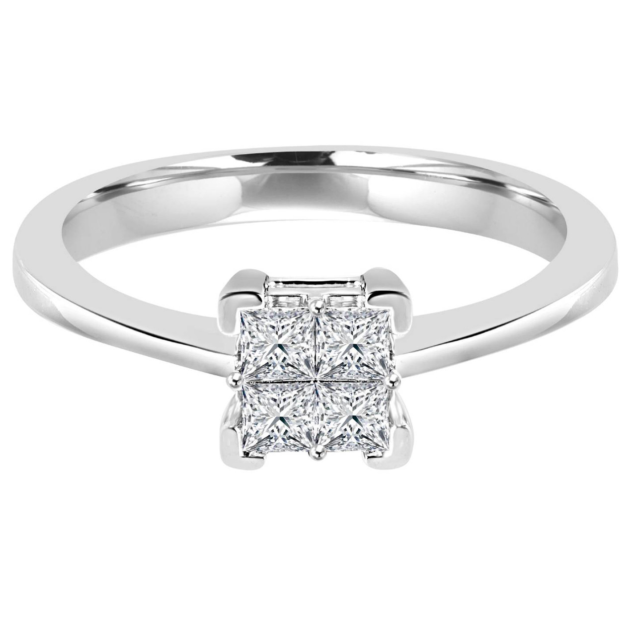 Invisible-Set Engagement Ring | Bijoux Majesty
