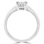 Princess Cut Diamond Multi-Stone Invisible-Set V-Prong Engagement Ring in White Gold - #HDR3024-W