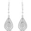 Round Cut Diamond Dangle Drop Vintage Multi-Stone Shared-Prong Earrings with Leverbacks in White Gold - #EAOH0527G