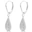 Round Cut Diamond Dangle Drop Vintage Multi-Stone Shared-Prong Earrings with Leverbacks in White Gold - #EAOH0527G