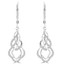 Round Cut Diamond Multi-Stone Dangle Drop Infinity Shared-Prong Leverback Earrings in White Gold - #EAQQ9876