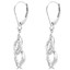Round Cut Diamond Multi-Stone Dangle Drop Infinity Shared-Prong Leverback Earrings in White Gold - #EAQQ9876