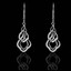 Round Cut Diamond Multi-Stone Dangle Drop Infinity Shared-Prong Leverback Earrings in White Gold - #EAQQ9876