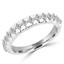 Princess Cut Diamond Semi-Eternity Prong-Set Wedding Band Ring in White Gold - #FRTH4192G