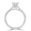 Round Cut Diamond Solitaire 4-Prong Vintage Engagement Ring in White Gold - #ENOQ3533-W