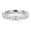 Round Cut Diamond Semi-Eternity Channel-Set Wedding Band Ring in White Gold - #HR4502-W