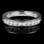 Round Cut Diamond Semi-Eternity Channel-Set Wedding Band Ring in White Gold - #HR4502-W
