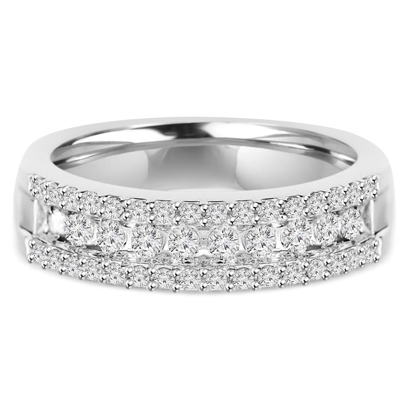 3 Row Wedding Band Bijoux Majesty