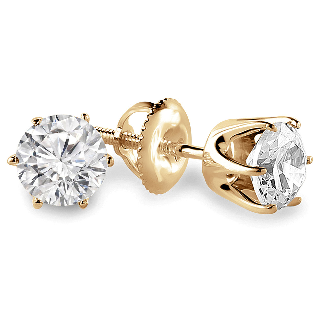 Solitaire diamond 2024 ear tops