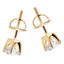 Round Cut Diamond Solitaire 6-Prong Stud Earrings with Screwbacks in Yellow Gold - #G4D6-Y
