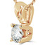 Round Cut Diamond Solitaire 4-Prong Decorative-Bail Pendant Necklace with Chain in Yellow Gold - #PRF-Y