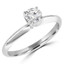 Round Cut Diamond Solitaire 4-Prong Engagement Ring in White Gold - #S4R-W