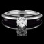 Round Cut Diamond Solitaire 4-Prong Engagement Ring in White Gold - #S4R-W