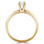 Round Cut Diamond Solitaire 4-Prong Engagement Ring in Yellow Gold - #S4R-Y
