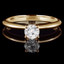 Round Cut Diamond Solitaire 4-Prong Engagement Ring in Yellow Gold - #S4R-Y