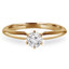 Round Cut Diamond Solitaire 6-Prong Engagement Ring in Yellow Gold - #S6R-Y