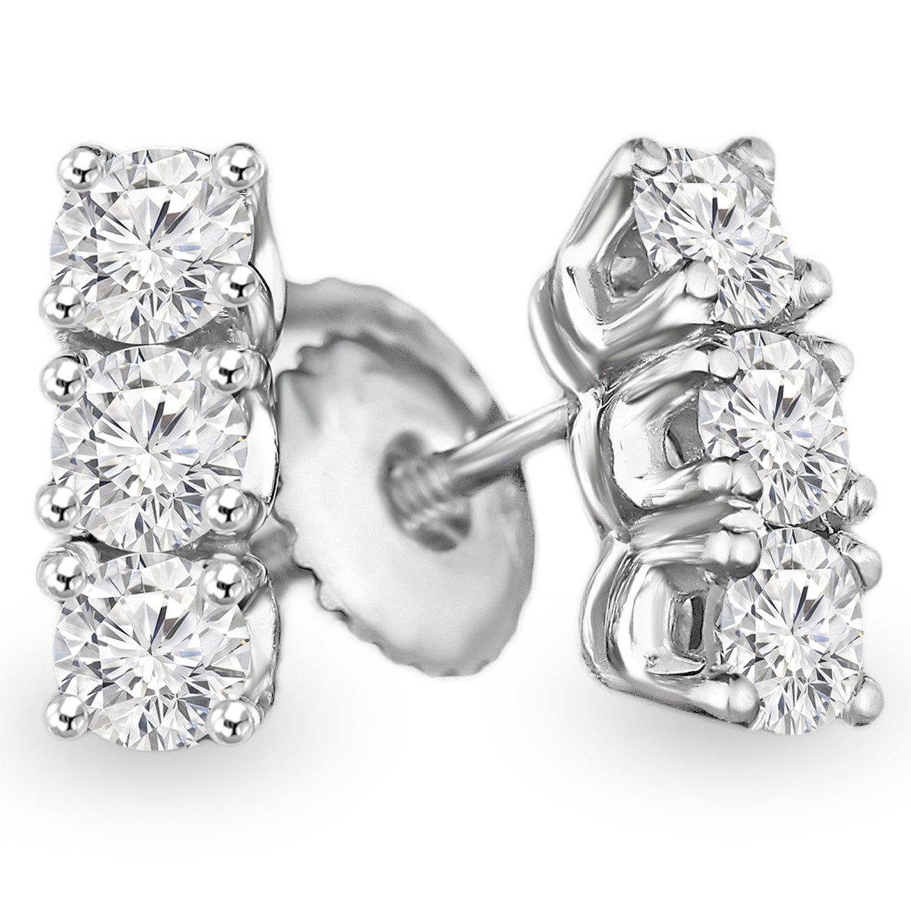 Stud Earrings With Screw Backs Bijoux Majesty