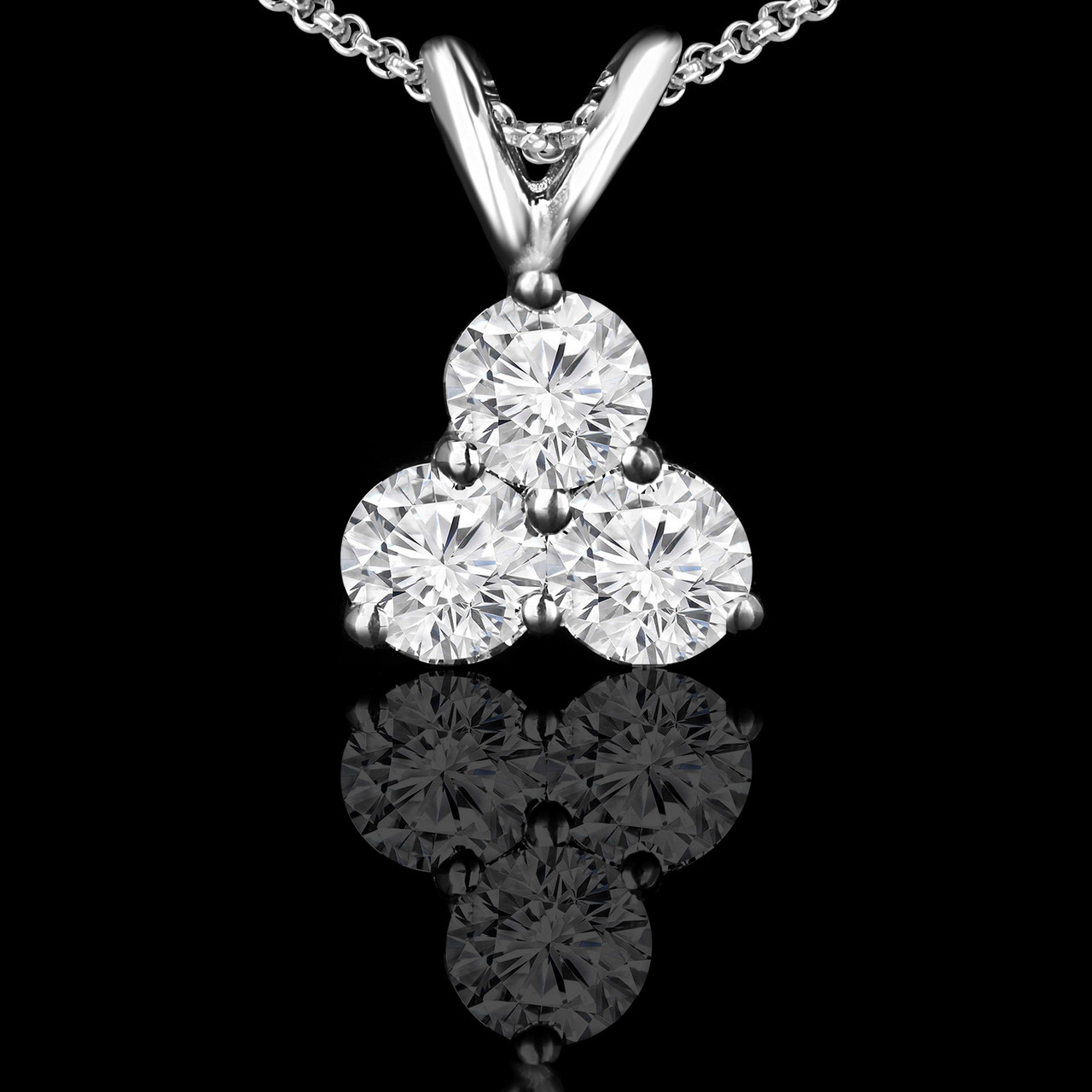 Three Stone Diamond Pendant Bijoux Majesty three-stone-diamond-pendant-bijoux-majesty