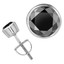 Round Cut Black Diamond Solitaire Bezel-Set Stud Earrings with Screwbacks in White Gold - #R447H-W-BLK