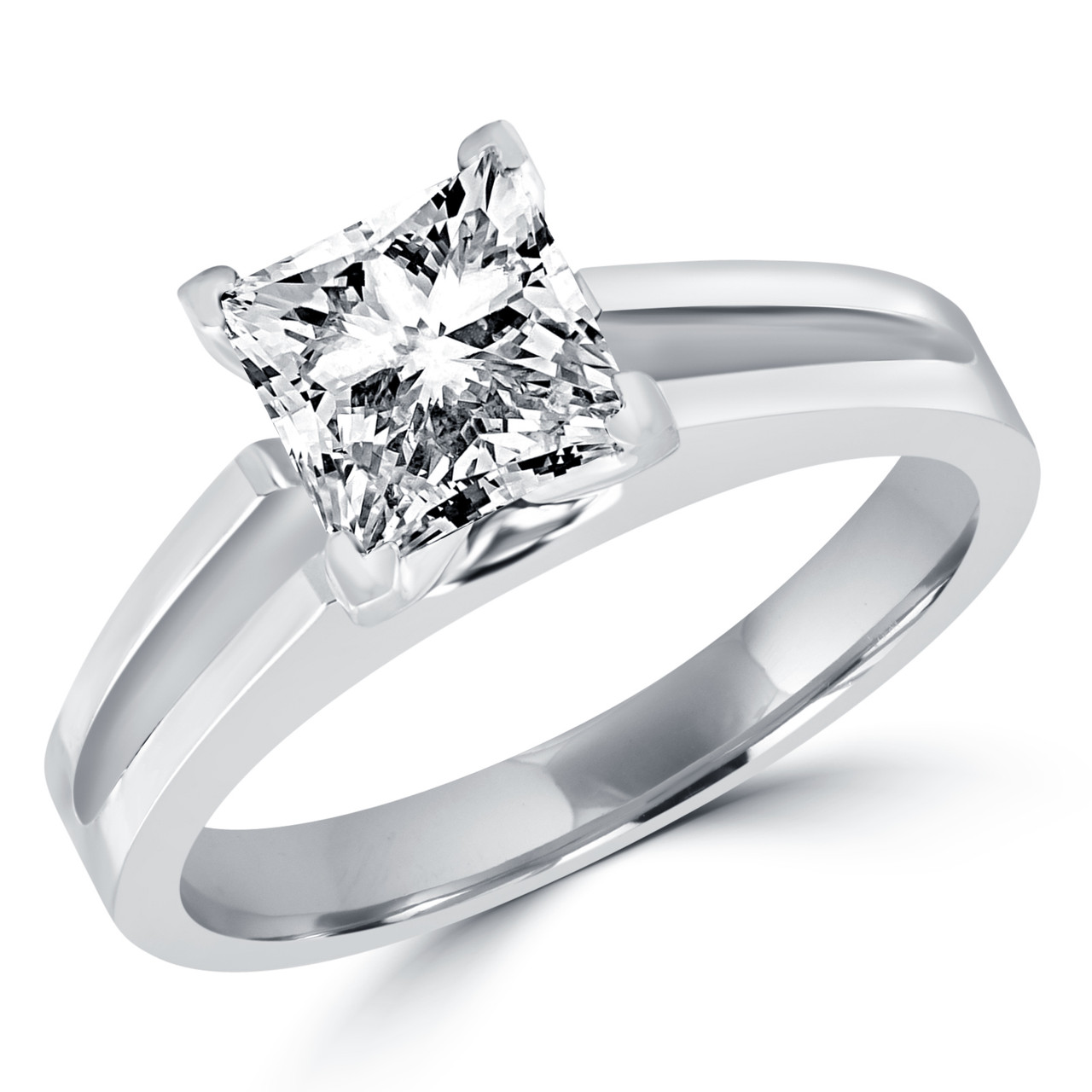 Radiant Moissanite Ring, Split Shank Engagement Ring, Micro Pave Diamond  Ring, Radiant Cut Forever One Ring, Gold Platinum Modern Style Ring - Etsy