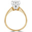 Princess Cut Diamond Solitaire Tapered Shank V-Prong Engagement Ring in Yellow Gold - #714LP-Y