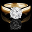 Round Cut Diamond Solitaire 4-Prong Engagement Ring in Yellow Gold - #1625L-Y
