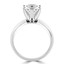 Round Cut Diamond Solitaire 6-Prong Knife-Edge Engagement Ring in White Gold - #1956-W
