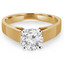 Round Cut Diamond Solitaire Cathedral-Set High-Set 4-Prong Engagement Ring in Yellow Gold - #323L-Y
