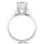Round Cut Diamond Solitaire 4-Prong Cathedral & Trellis-Set Engagement Ring in White Gold - #SRD2065-W