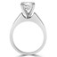 Round Cut Diamond Solitaire Split Shank 4-Prong Engagement Ring in White Gold - #210L-W