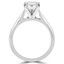 Princess Cut Diamond Solitaire V-Prong Cathedral-Set Engagement Ring in White Gold - #1244LP-W