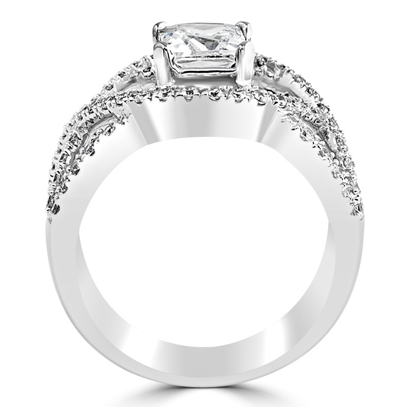 Princess Cut Infinity Engagement Ring Bijoux Majesty