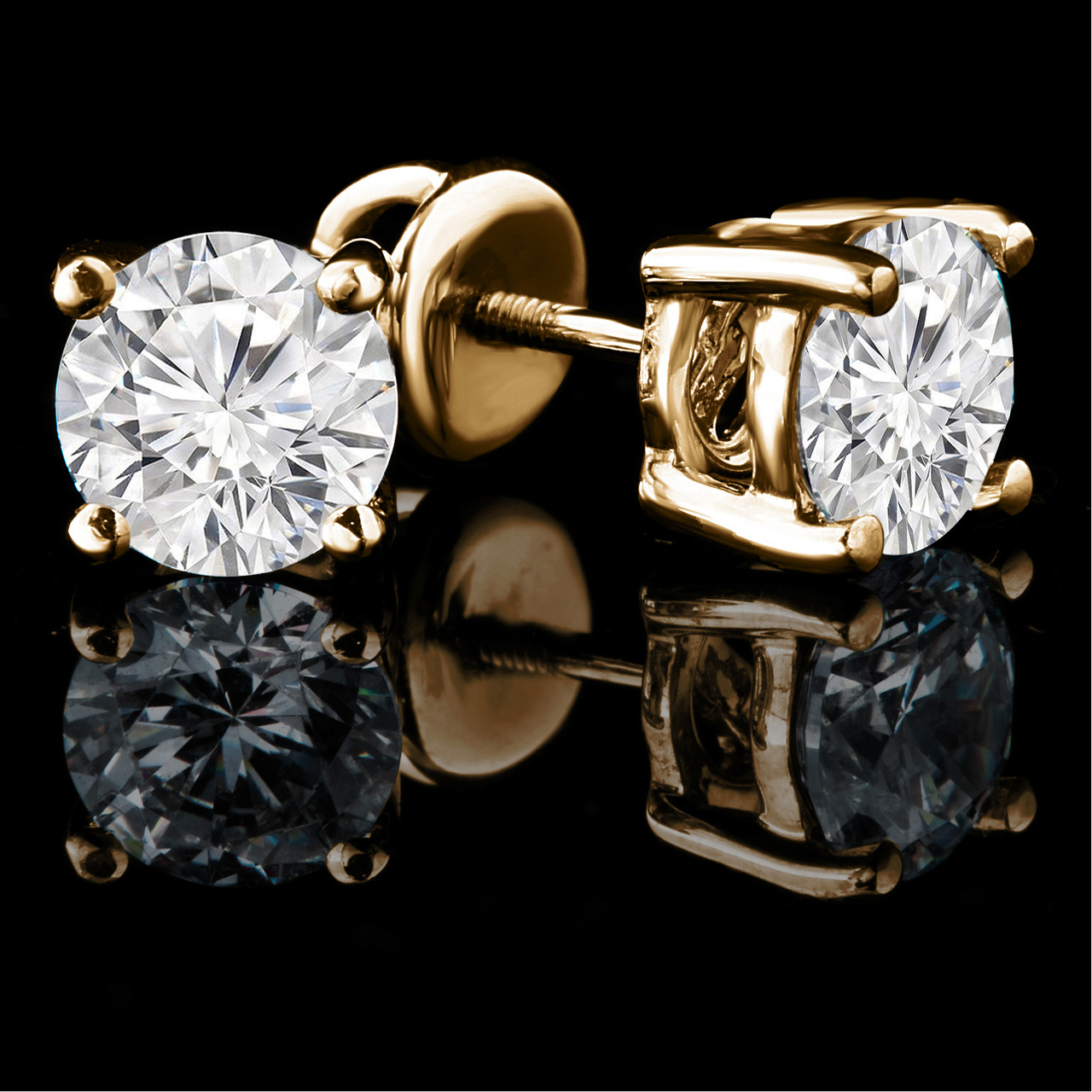 Canadian Diamond Stud Earrings | Bijoux Majesty
