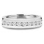 Round Cut Diamond Multi-Stone Semi-Eternity Channel-Set Wedding Band Ring in White Gold - #1544L-W