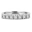Round Cut Diamond Multi-Stone Semi-Eternity 4-Prong Wedding Band Ring in White Gold - #1616L-W