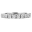 Round Cut Diamond Semi-Eternity 4-Prong Wedding Band Ring in White Gold - #1617L-W