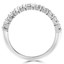 Round Cut Diamond Semi-Eternity 4-Prong Wedding Band Ring in White Gold - #1617L-W