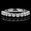 Round Cut Diamond Semi-Eternity 4-Prong Wedding Band Ring in White Gold - #1617L-W