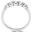 Round Cut Diamond 5-Stone Semi-Eternity 4-Prong Wedding Band Ring in White Gold - #2080/81/82/L-W