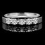 Round Cut Diamond 5-Stone Semi-Eternity 4-Prong Wedding Band Ring in White Gold - #2080/81/82/L-W