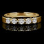 Round Cut Diamond 5-Stone Semi-Eternity 4-Prong Wedding Band Ring in Yellow Gold - #2080/81/82/L-Y