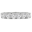 Round Cut Diamond Semi-Eternity Shared-Prong Wedding Band Ring in White Gold - #2208L-W