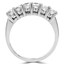 Round Cut Diamond Semi-Eternity Shared-Prong Wedding Band Ring in White Gold - #2208L-W