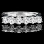 Round Cut Diamond Semi-Eternity Shared-Prong Wedding Band Ring in White Gold - #2208L-W