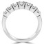 Round Cut Diamond Semi-Eternity 4-Prong Wedding Band Ring in White Gold - #2212L-W