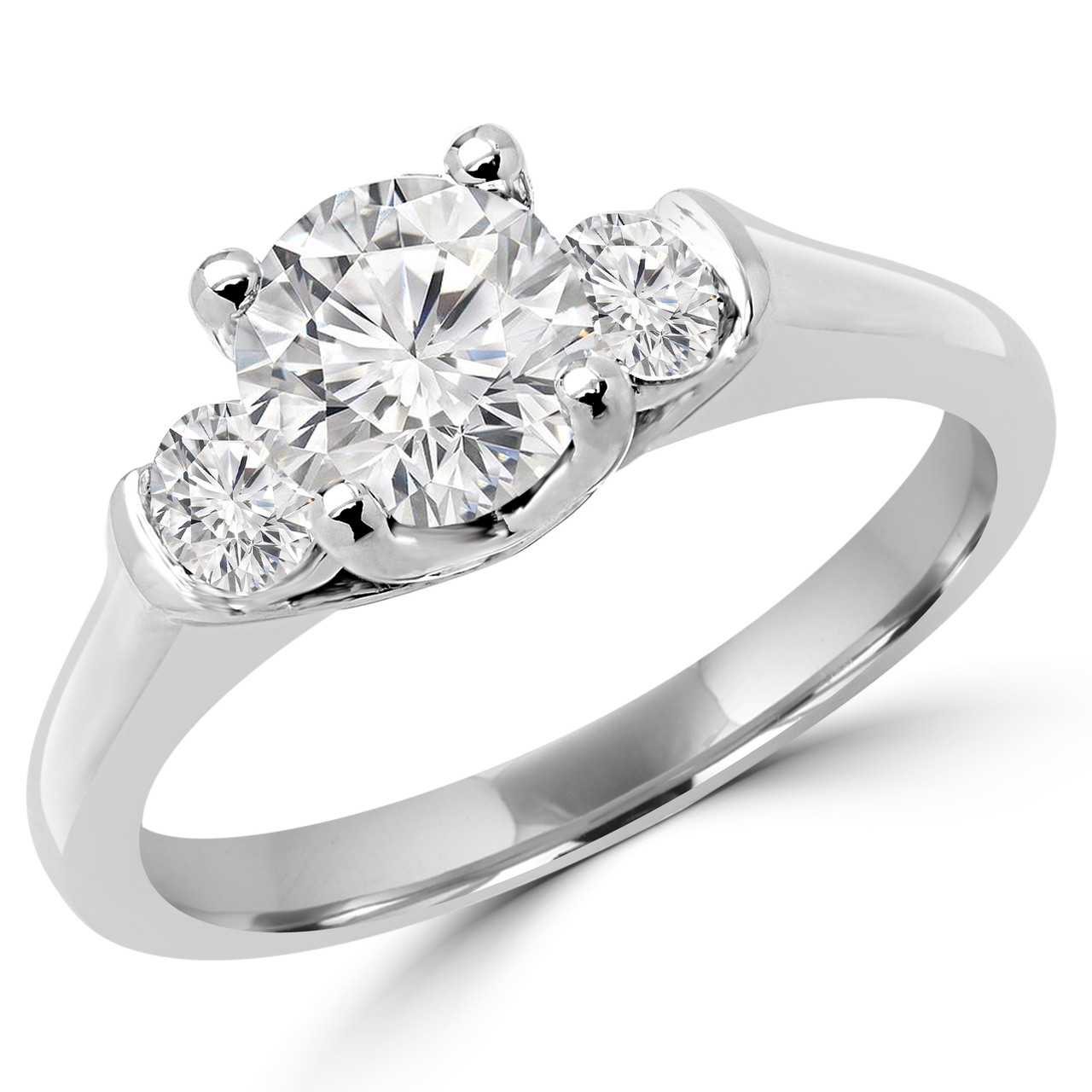 5.04 carat Emerald Cut Lab Diamond Three-Stone Engagement Ring | Lauren B  Jewelry