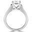 Princess Cut Diamond Solitaire 4-Prong Cathedral & Trellis-Set Engagement Ring in White Gold - #2251LP-W